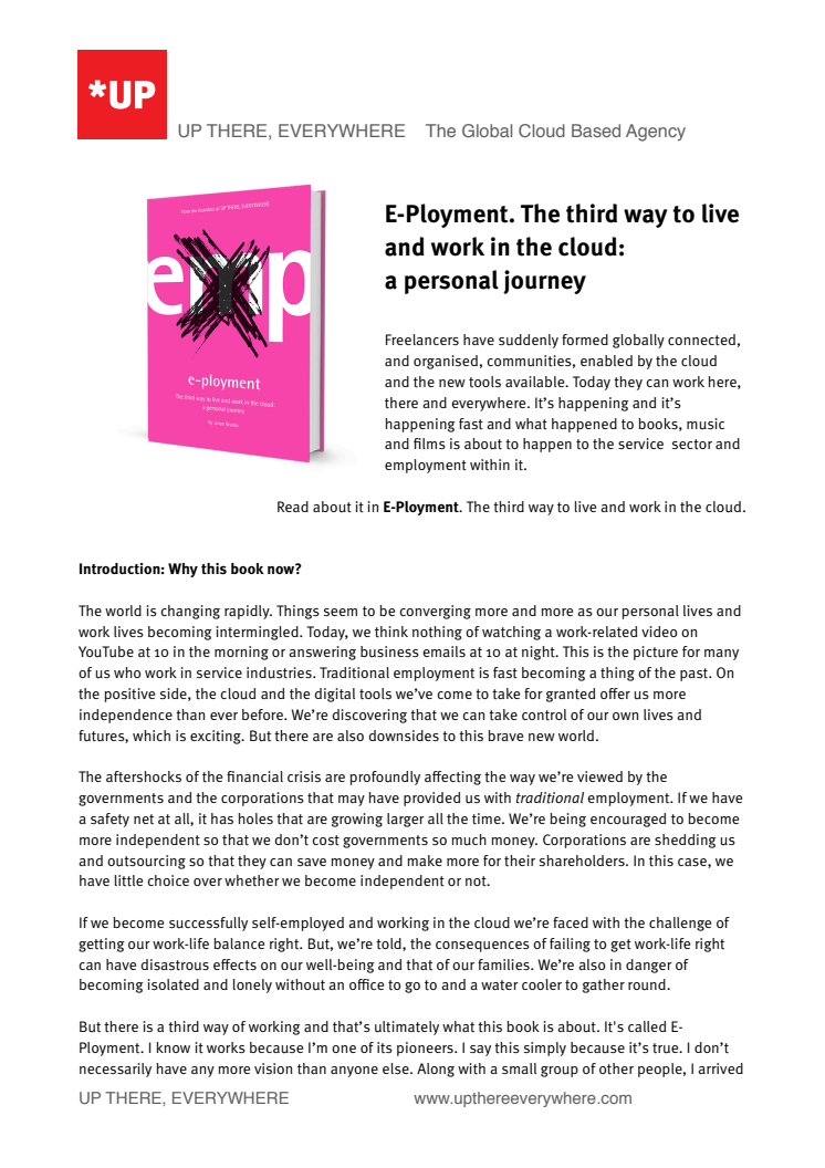 E-Ployment. The third way to live and work in the cloud: a personal journey