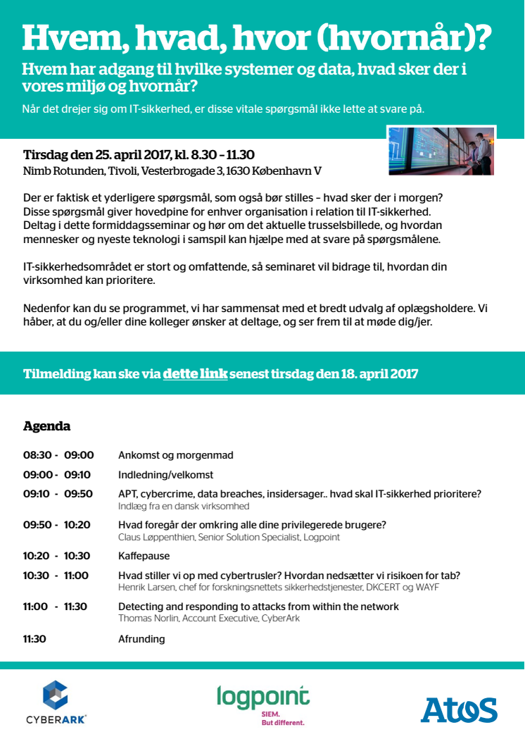 Invitation til 'hvem, hvad, hvor og hvornår?