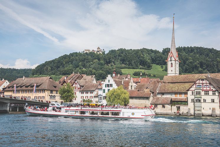 Stein am Rhein: Im Hintergrund die Burg Hohenklingen