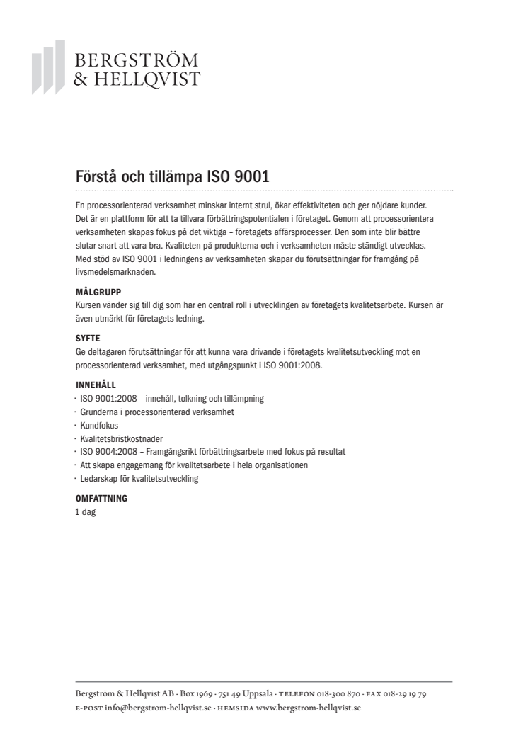 Förstå och tillämpa ISO 9001