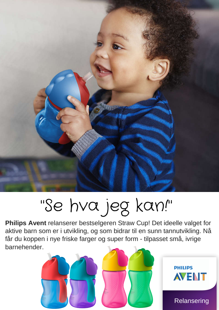 Philips Avent relanserer bestselgeren Straw Cup!