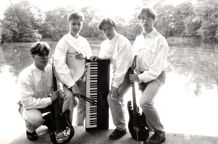 The Firebirds bei einem Fotoshooting 1994