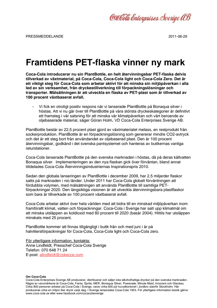 Framtidens PET-flaska vinner ny mark