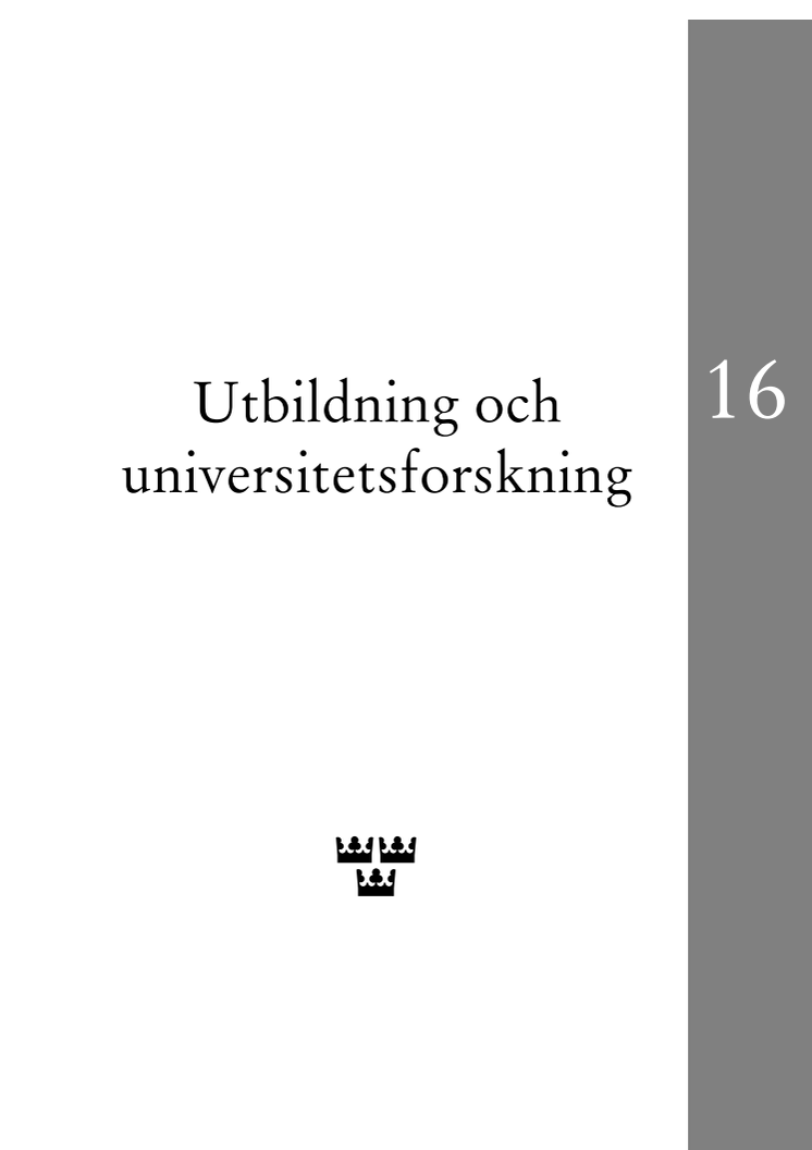 Regeringspropositionen - utbildning och universitetsforskning