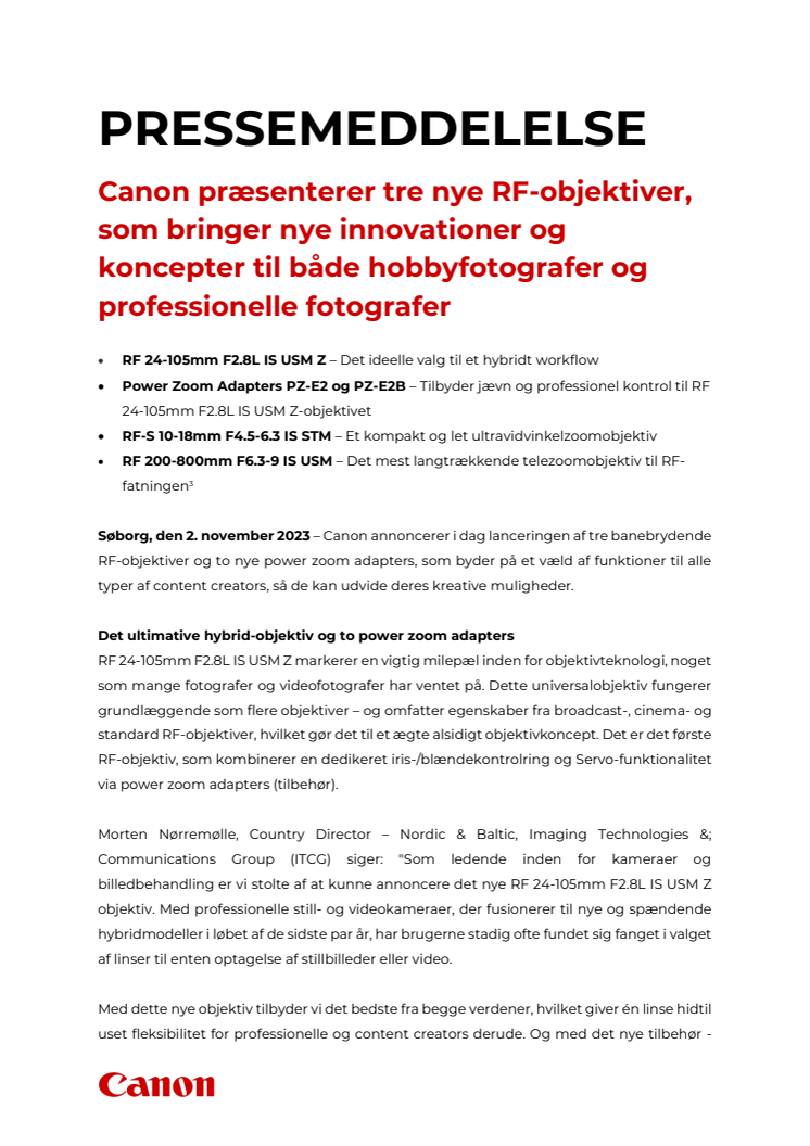 Canon pressemeddelelse RF 24-105mm F2.8L IS USM Z.pdf