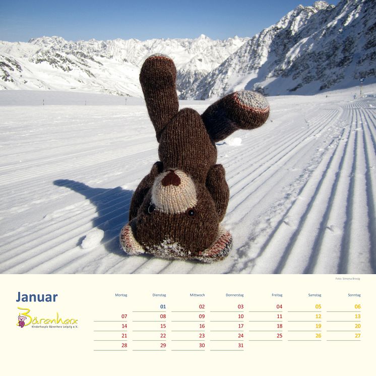 Mit Bärenherz durch das Jahr 2019 - Der neue Bärenherz-Kalender