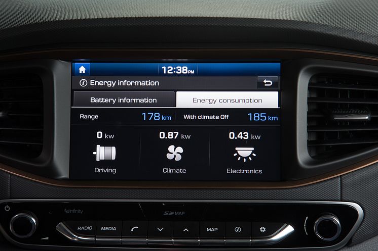 IONIQ electric interior