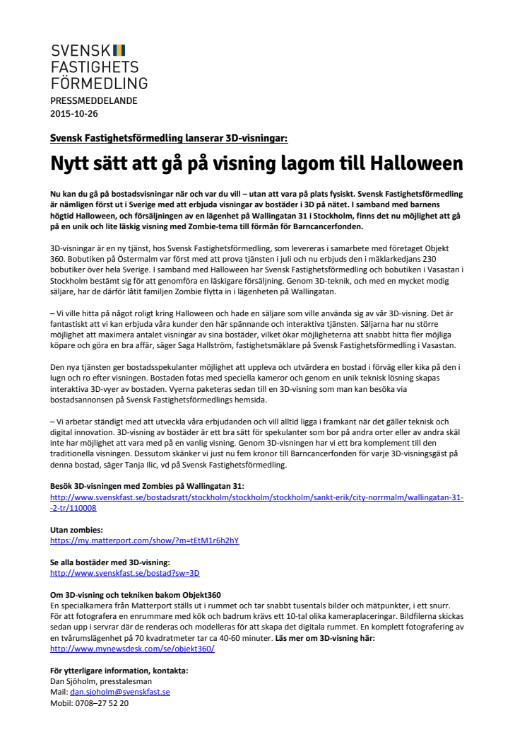 Nytt sätt att gå på visning lagom till Halloween - vågar du hälsa på hos familjen Zombie?