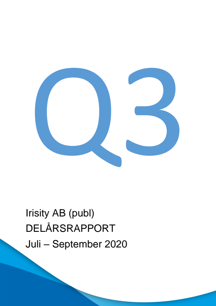 Delårsrapport tredje kvartalet 2020
