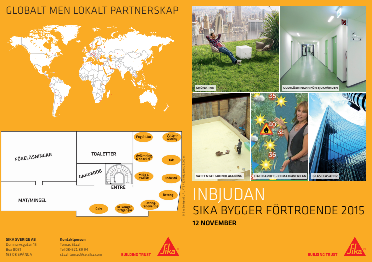 Inbjudan Sika bygger förtroende 2015