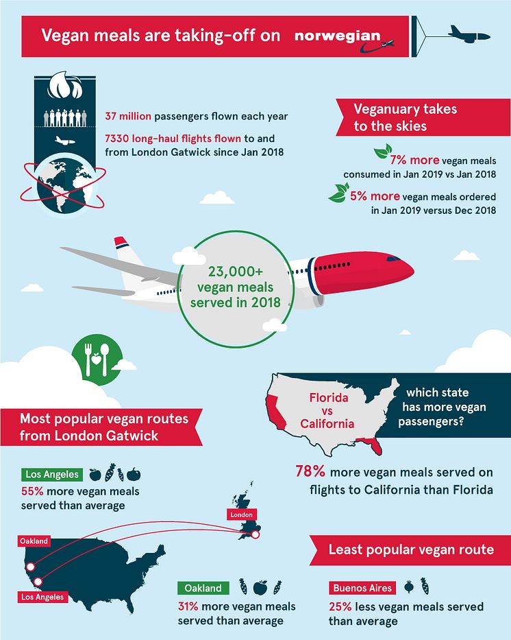 Vegan flights infographic