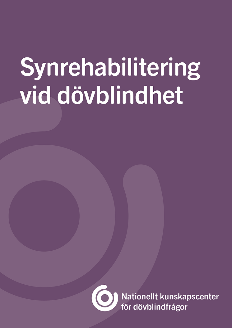 Nkcdb, framsida boken "Synrehabilitering vid dövblindhet"