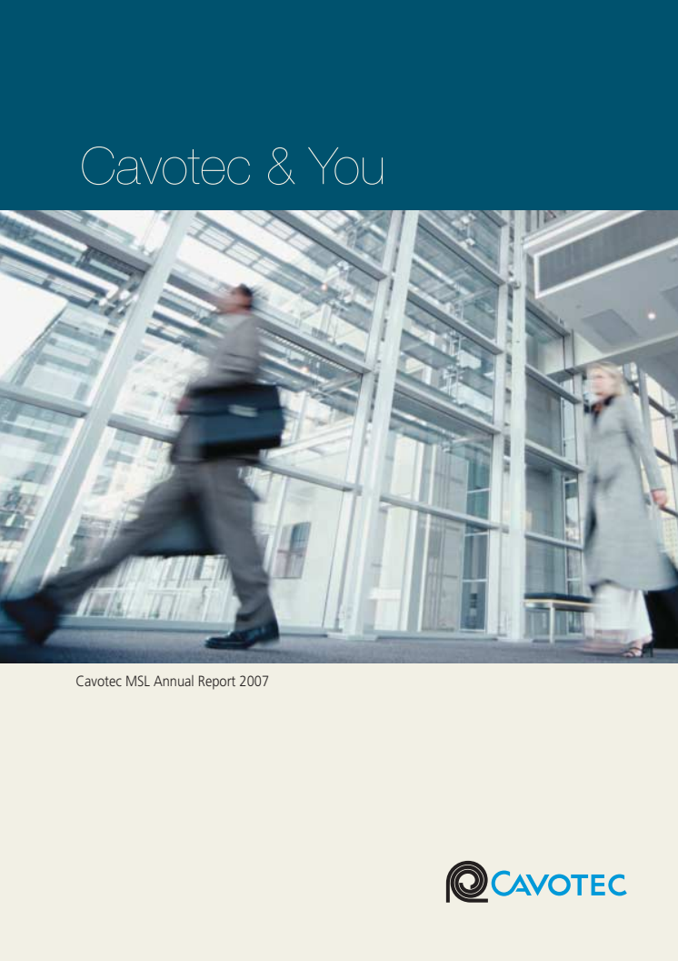 Cavotec MSL - Annual Report 2007