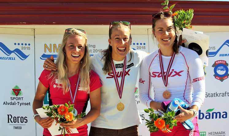 NM rulleskiskyting 2015 Jaktstart medaljevinnere kvinner