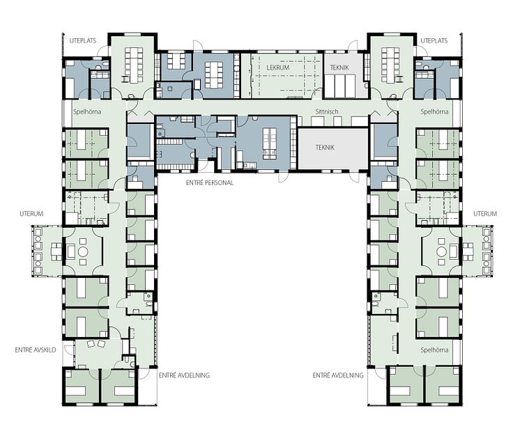 PE Teknik Arkitektur Korttidsboende Falkoping plan