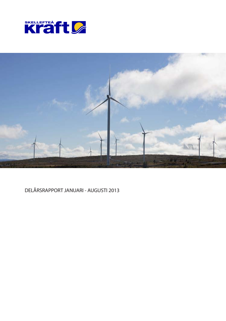 Delårsrapport januari-augusti 2013