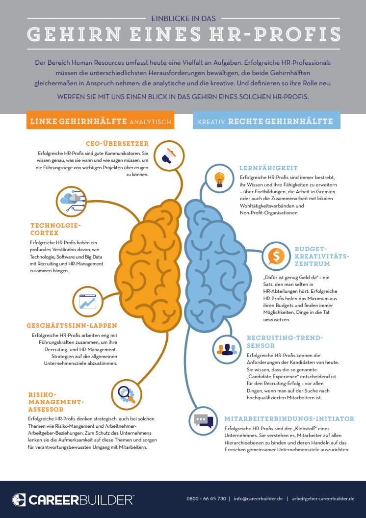 Infografik: Einblicke in das Gehirn eines HR-Profis