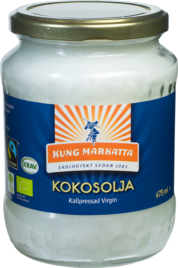 Kung Markatta ekologisk kokosolja Fairtrade-märkt