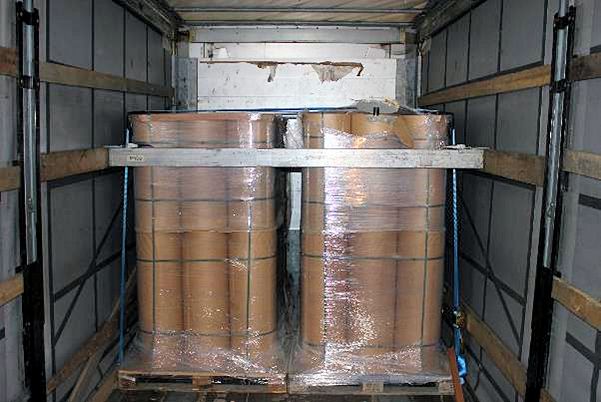 Rolls of paper in lorry (SE 19.17)