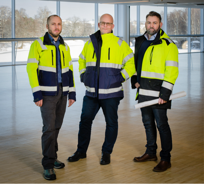 Från vänster till höger: Claes Danielsson, Peter Fahlstad och Erik Carlson.