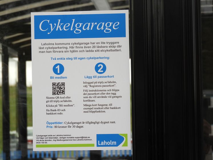 Instruktioner för användning av cykelgarage X-Rail