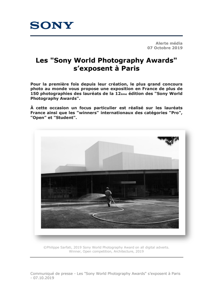 Les "Sony World Photography Awards" s’exposent à Paris