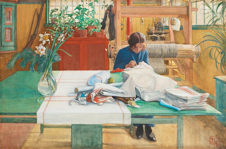 Carl Larsson, Syende flicka (1911)