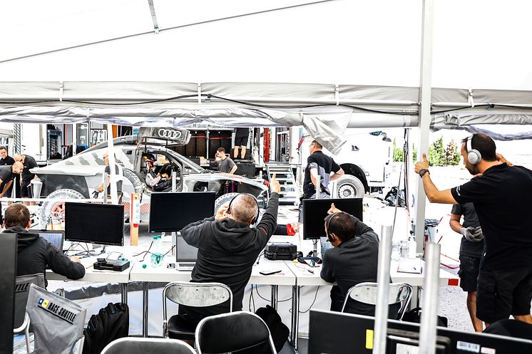 Test af Audi RS Q e-tron E2 i Zaragoza (juli 2022)