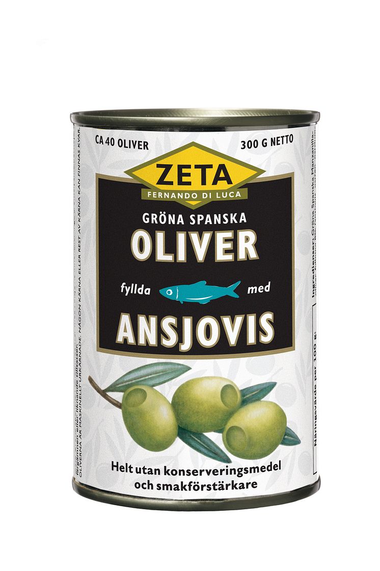 Zeta fyllda spanska oliver med ansjovis