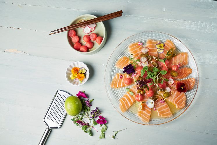 Carcpaccio Salmon Sandia