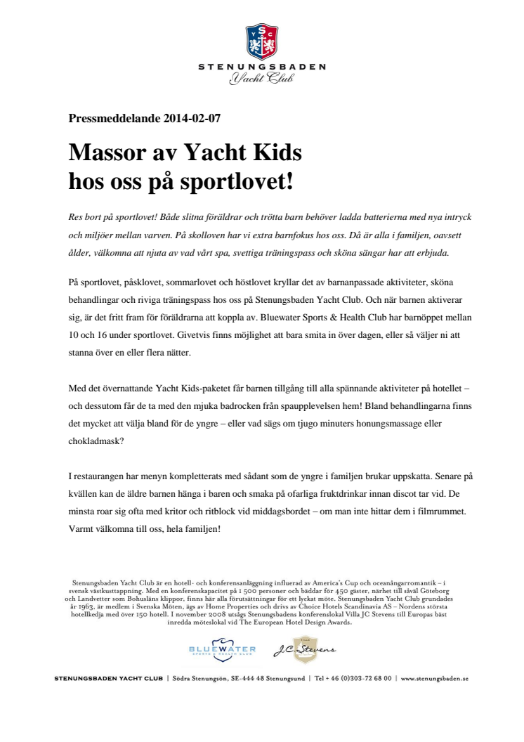 Massor av Yacht Kids hos oss på sportlovet!