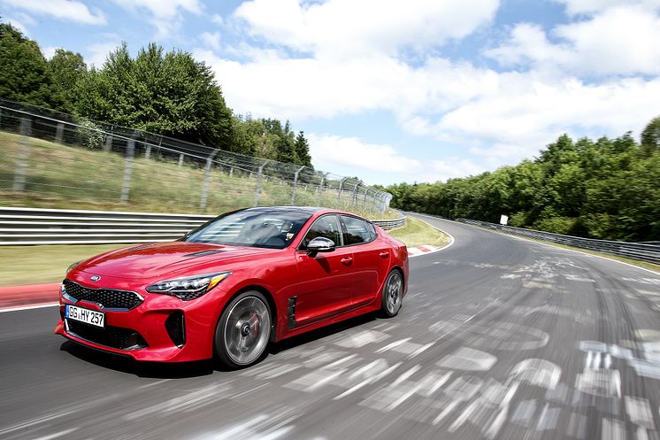 KIA Stinger testing at Nurburgring