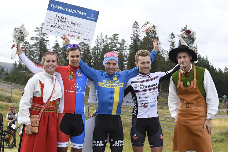 Emil Lindgren  vann Cykelvasasprinten 2018