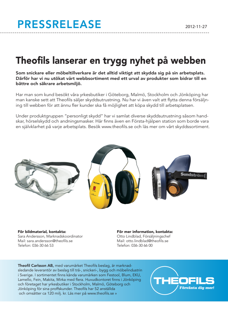 Theofils lanserar en trygg nyhet på webben 