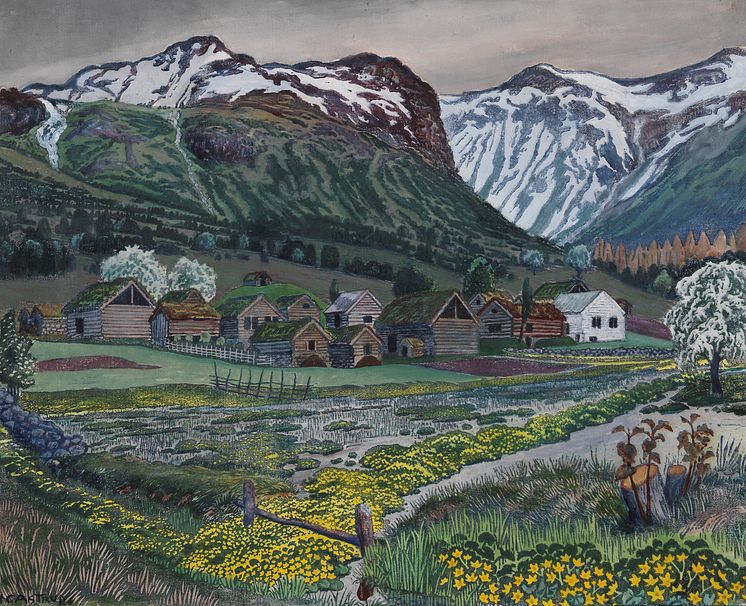 Impressions. Five Centuries of Woodcuts. Nikolai Astrup, Marigold Night, probably before 1915.
