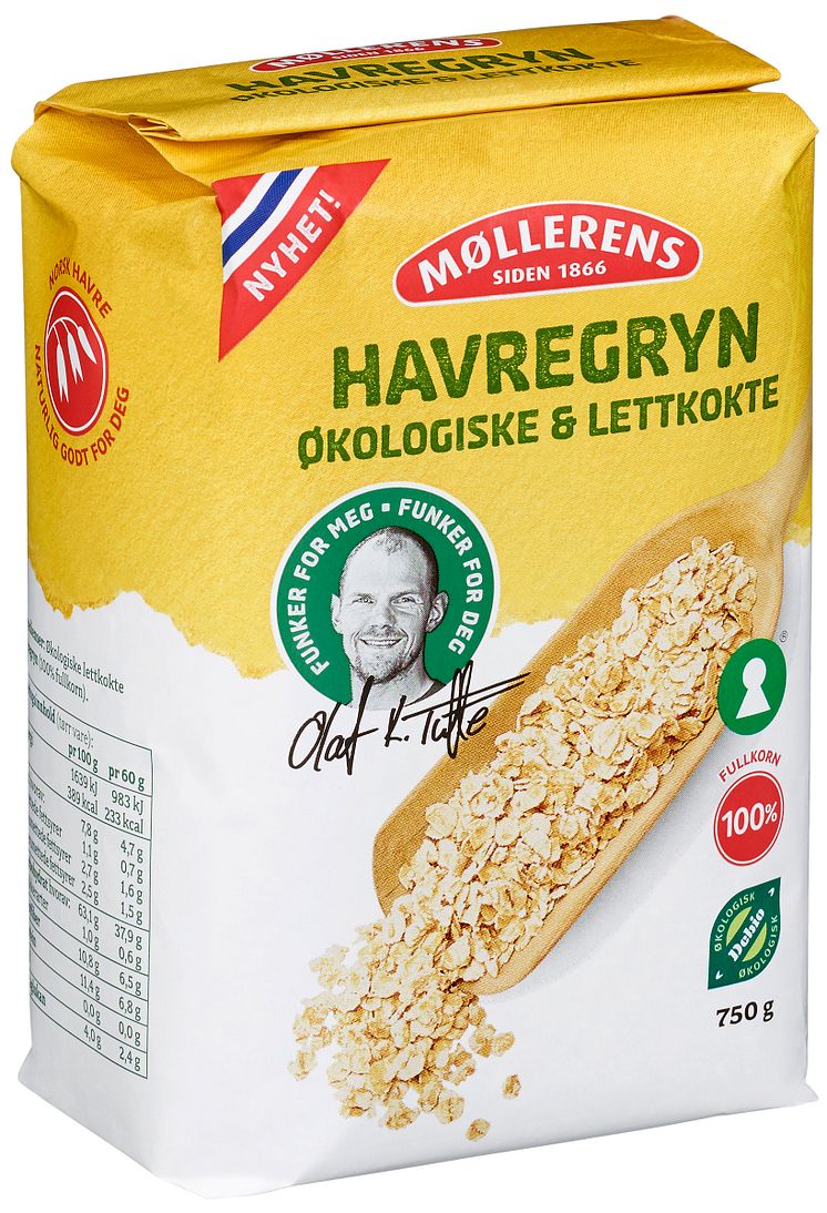 Havregryn Økolgiske og lettkokte, 750 gr