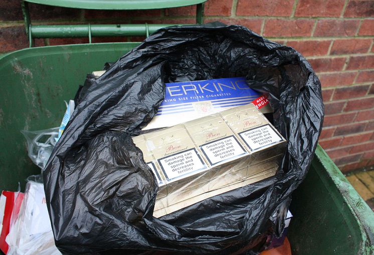 Op Kathmandu cigarettes seized by HMRC in bin