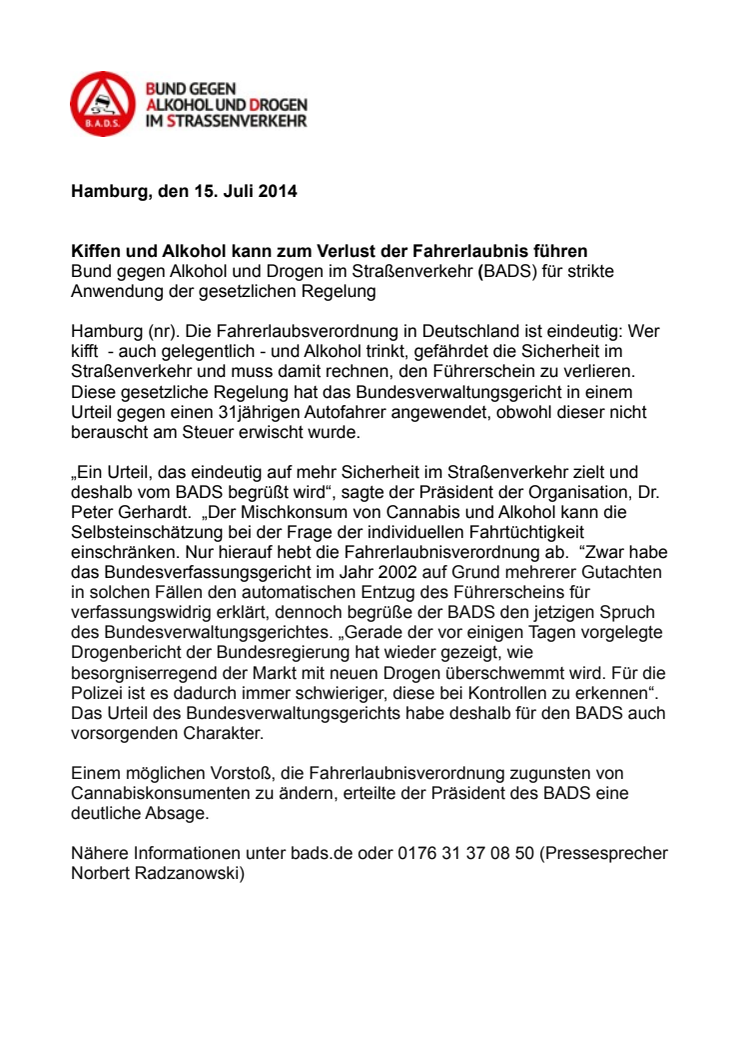 Kiffen und Alkohol kann zum Verlust der Fahrerlaubnis führen 