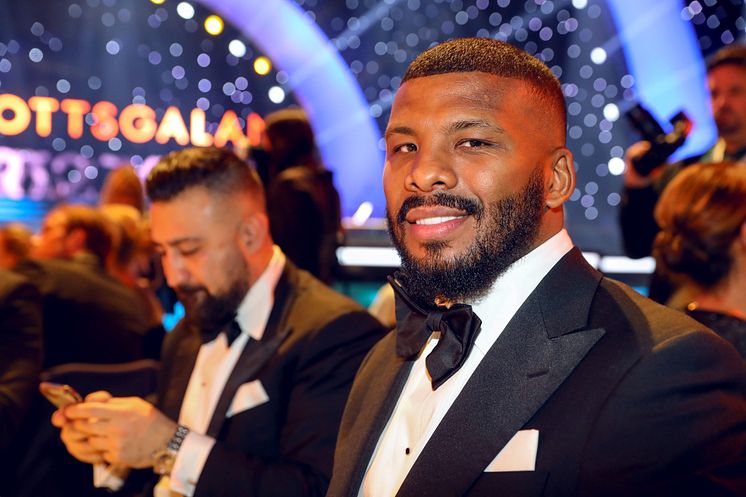 Badou Jack under Idrottsgalan den 15 januari 2018 i Stockholm.