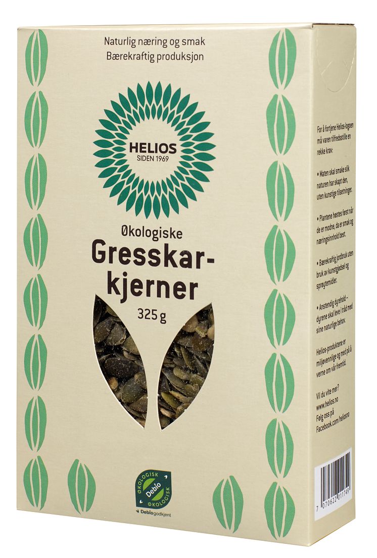 Helios gresskarkjerner økologisk 325 g