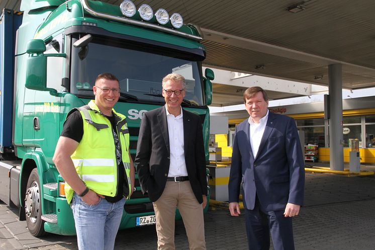 Lkw-Fahrer Ronny Wilde, Axel Kröger, Zippel, Stefan Ziegert, Scania