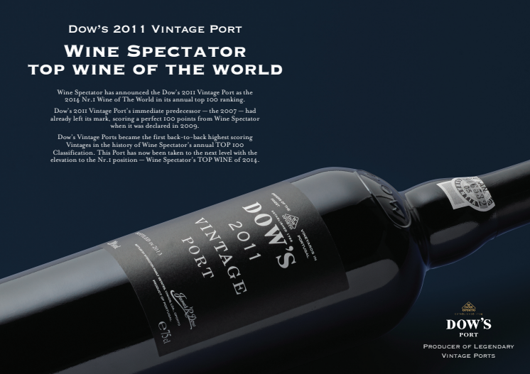 Dow's Vintage Port 2011 - #1 Wine of 2014