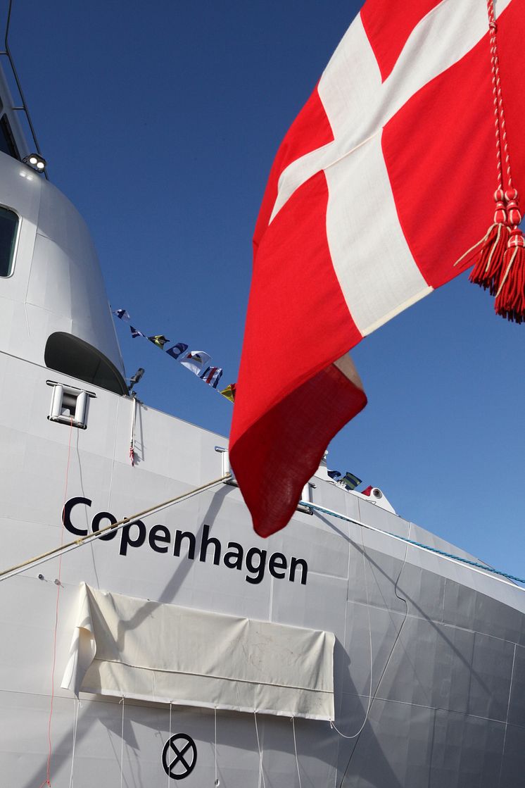 Scandlines' neue Hybridfähre auf den Namen "Copenhagen" getauft