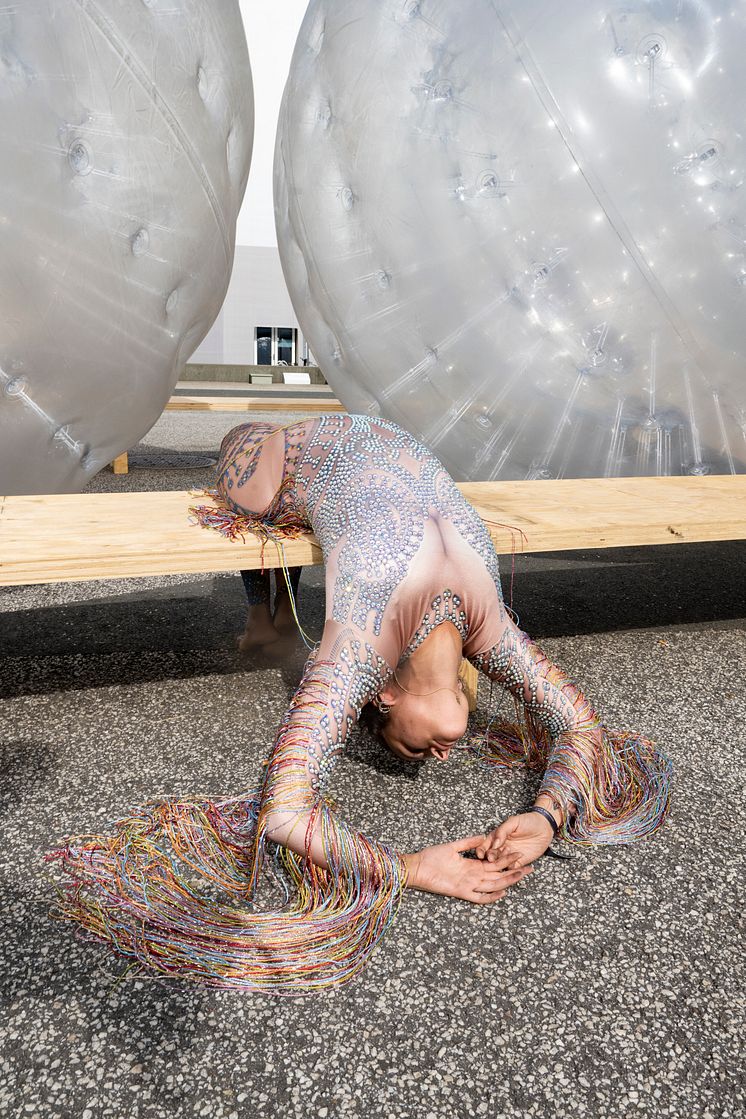 Performance view: Monster Chetwynd, Tears, 2021.