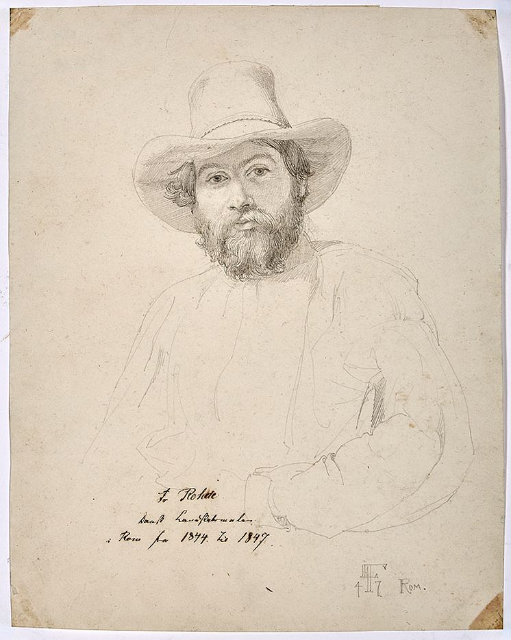 Lorenz Frølich- Portræt af Frederik Rohde (1816-1886), 1847. Signeret. Bly på papir. 26.5 x 21 cm.jpg