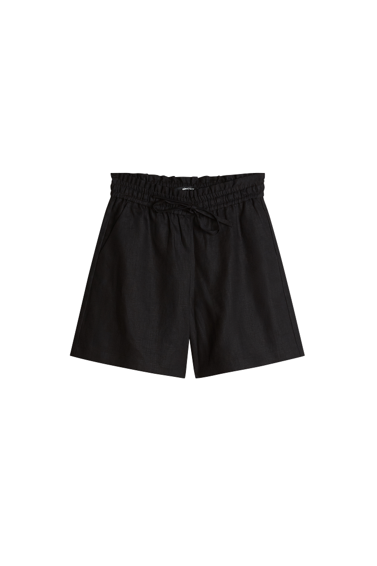 Disa linen shorts, Black