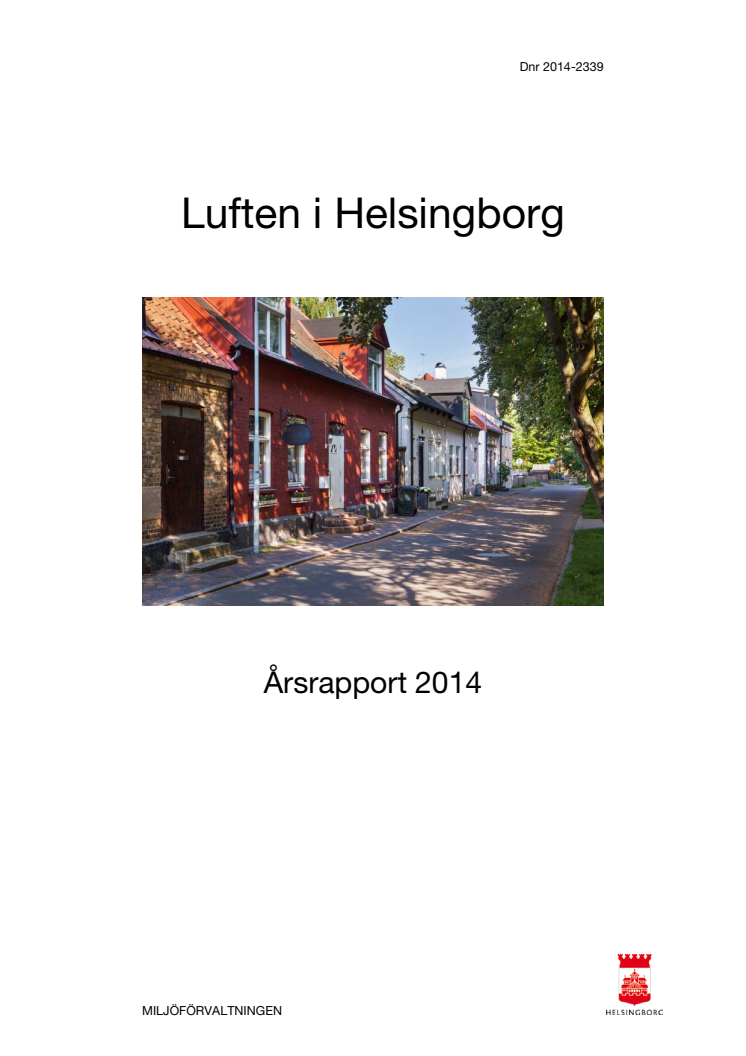 Luften i Helsingborg, årsrapport 2014