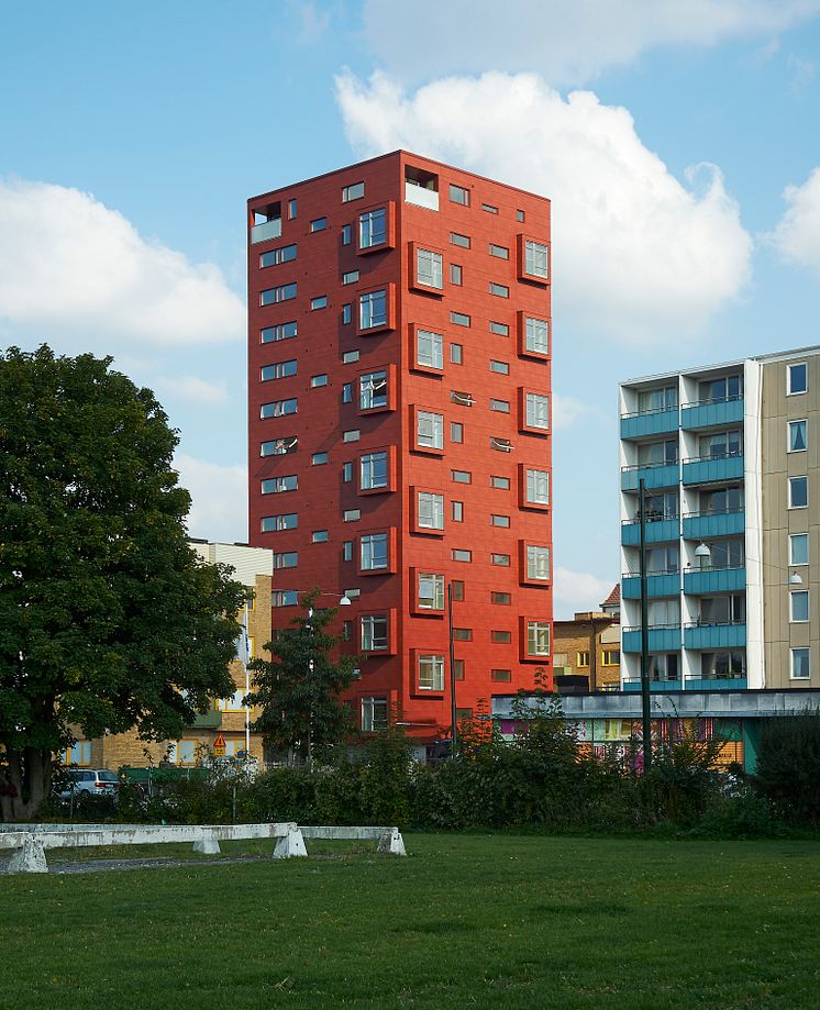 Nya huset i kvarteret Bohus har gett Dalaplan en ny siluett från söder och öster.