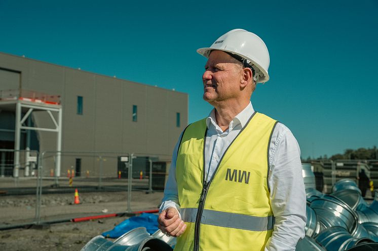 Lars Christian Bacher at Morrow Cell Factory September 2023 Eyde Energy Park