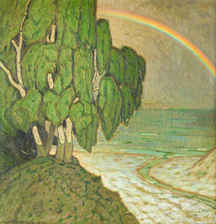 Ellen Trotzig, Regnbågen, 1914. Olja på duk, 134 x 130 cm. Österlens museum.
